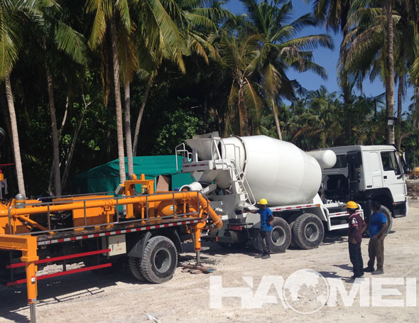 small automatic concrete batching mixing plant