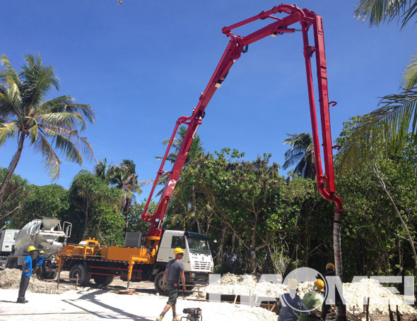 HZS35 concrete batching plant to Maldives