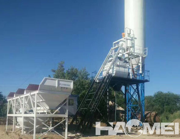 HZS75 concrete batching plant