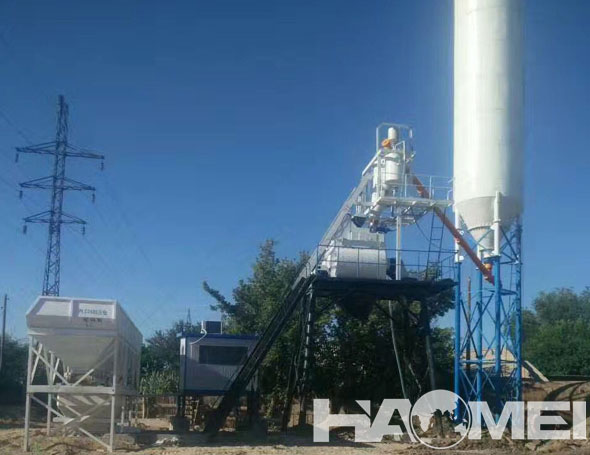 HZS75 concrete batching plant