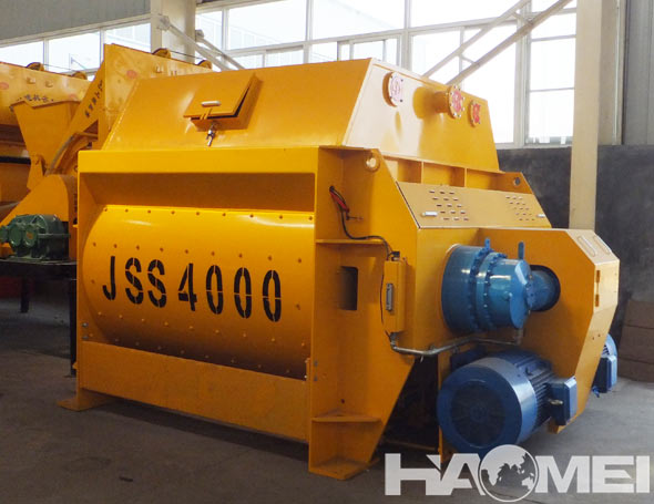 double shaft concrete mixer for sale