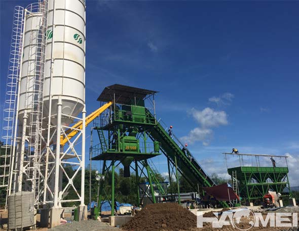 wet mix concrete batch plant factory