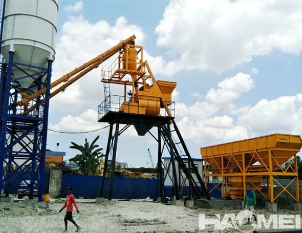 stationary concrete batch plant factory