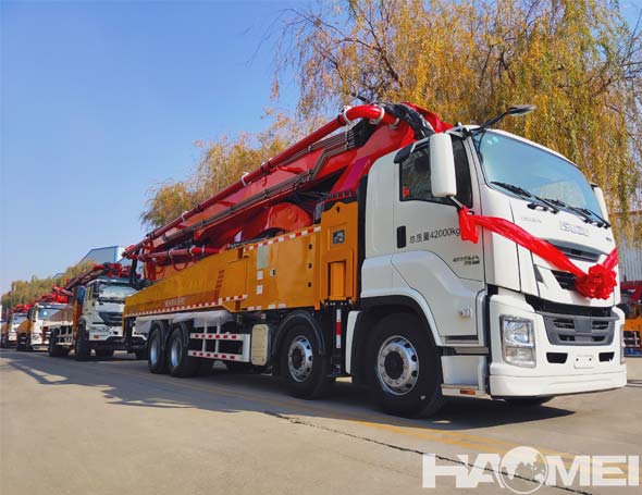 concrete boom pump truck for sale