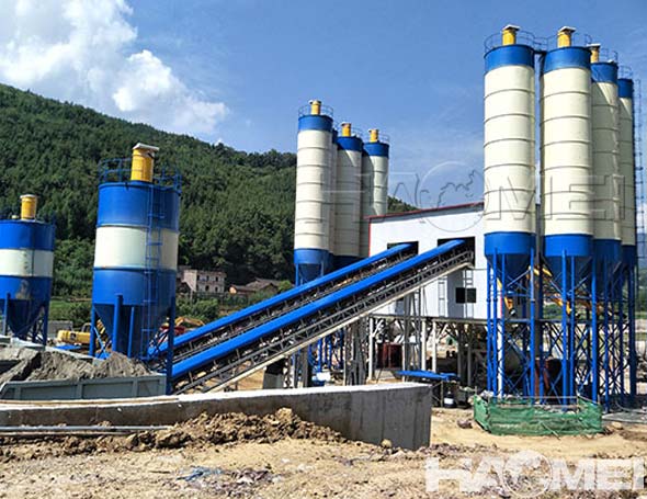 stationary concrete batch plant