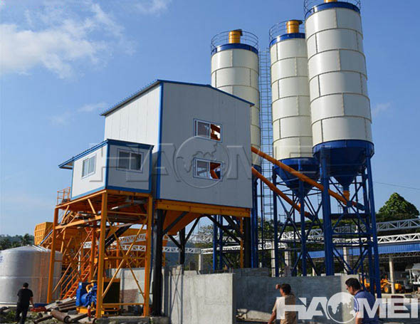 china stationary concrete mixer plant manufacturer