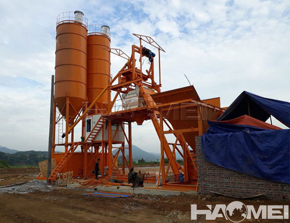 stationary concrete mixing plant made in china