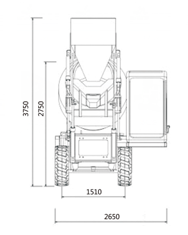 mini self-loading concrete mixer