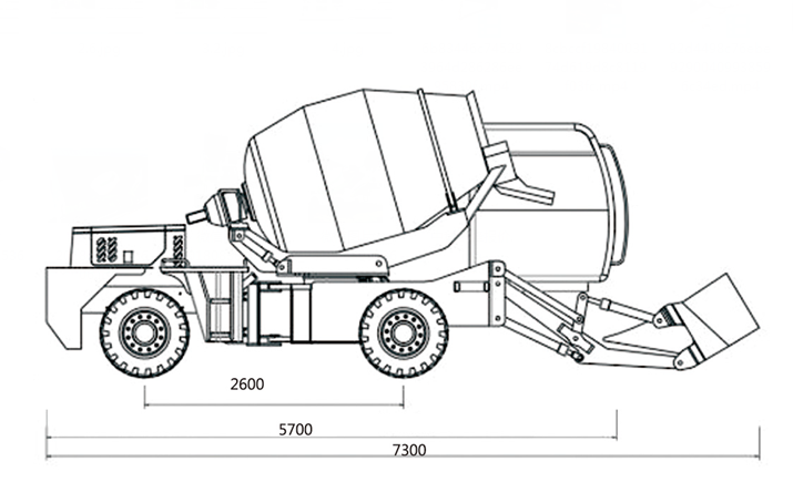 mini self-loading concrete mixers