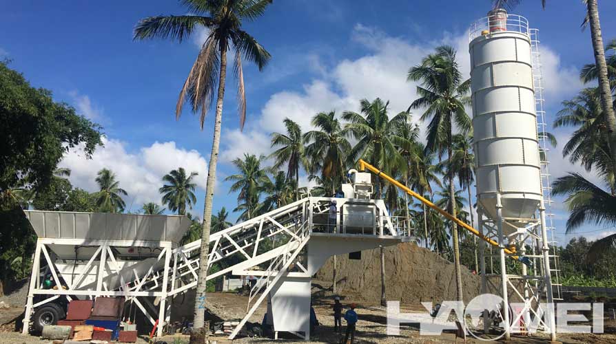 HAOMEI mobile concrete batching plant In Davao City