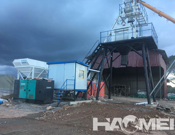 HZS50 concrete batching plant
