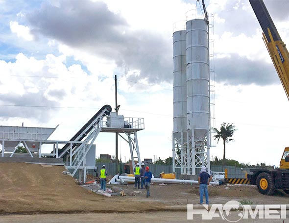 yhzs25 mobile concrete batching plant