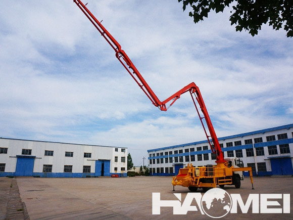 concrete pump truck boom length