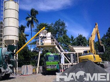 yhzs25 mobile concrete batching plant