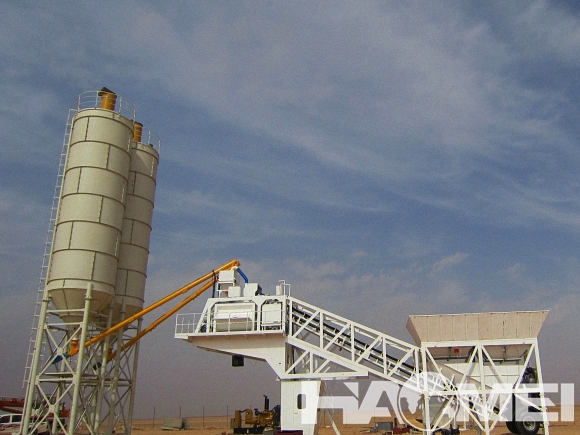 mobile concrete mixing batch plant