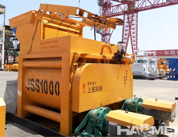 double shaft concrete mixer equipment