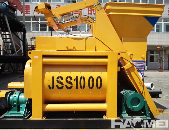 js double shaft concrete mixer equipment