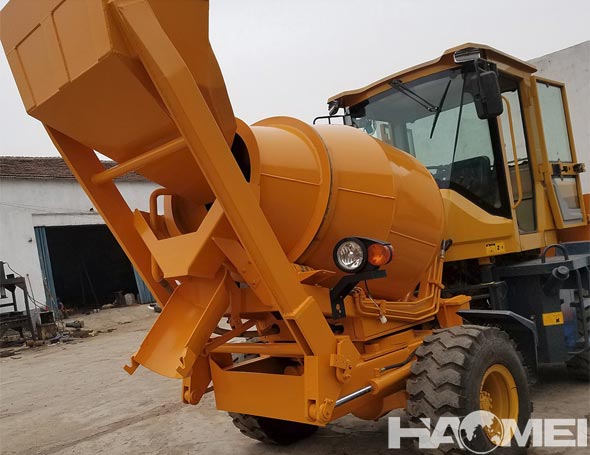 self loading concrete mixer cost