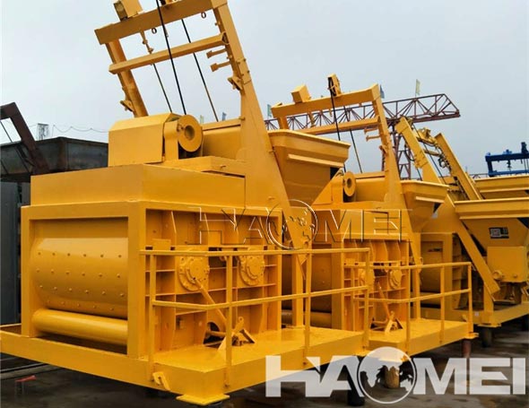 forced concrete mixer