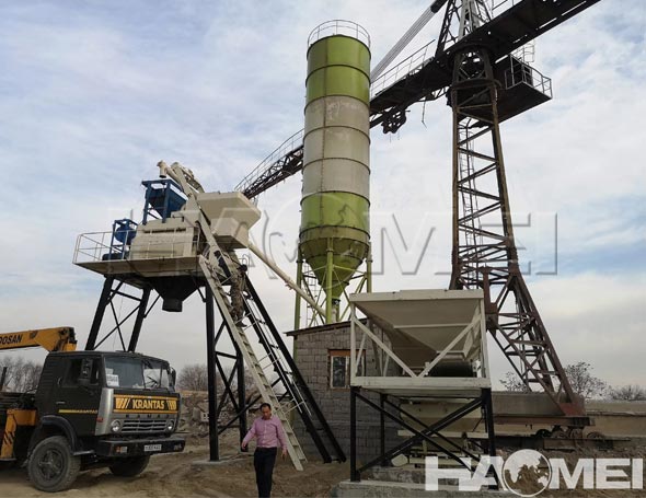twin shaft mixer concrete batching plant