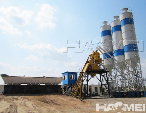 stationary concrete batched plant