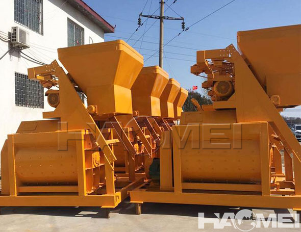 concrete twin shaft mixer prices