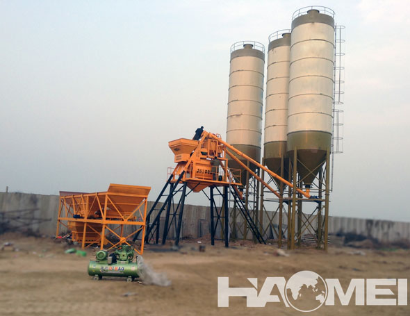 semi automatic concrete batching plant