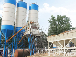 china stationary concrete mixing plant