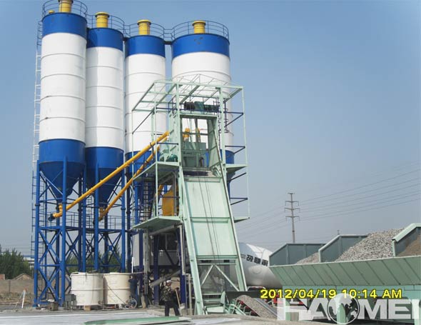 wet mix stationary concrete batching plants