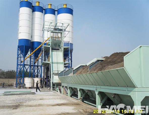 stationary wet mix concrete batching plants