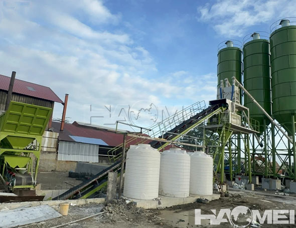 wet type concrete batching plant