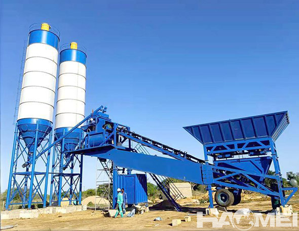 portable concrete batching plant price