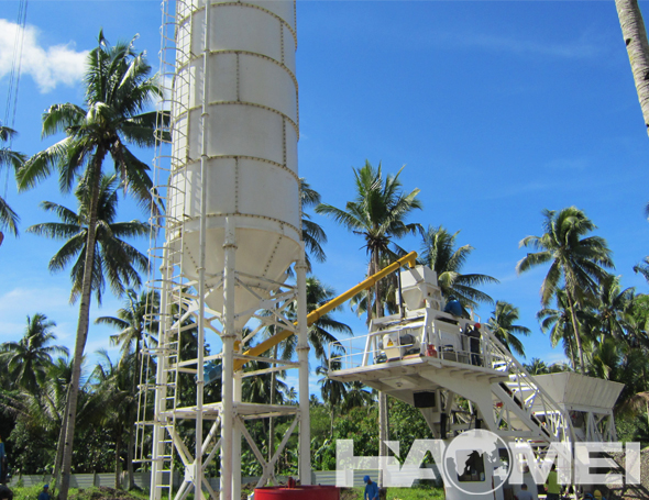 35m³/h mini mobile concrete batching plant