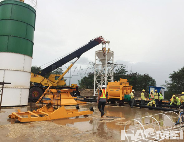 install concrete batching plant