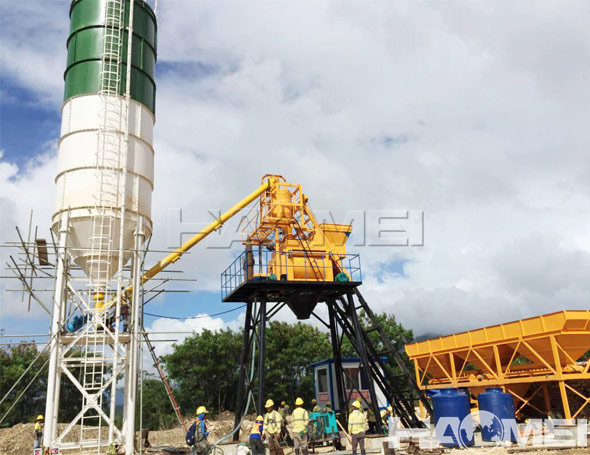 install concrete batch plant
