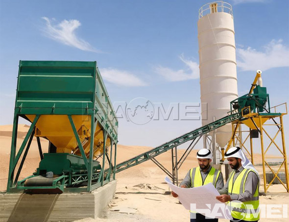 dry mix concrete plant for desert area