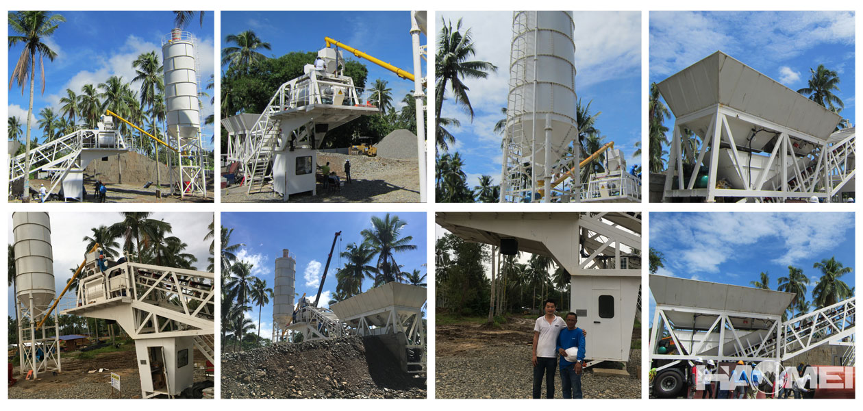 yhzs60 mobile wet concrete batching plant