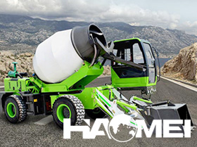small self loading concrete mixer