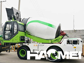 self-loading concrete truck mixer