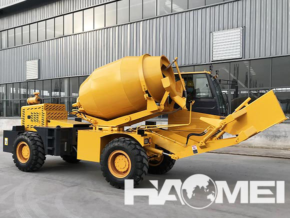 self loading mobile concrete mixer