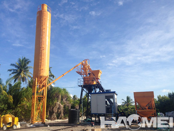 stationary concrete batching plant