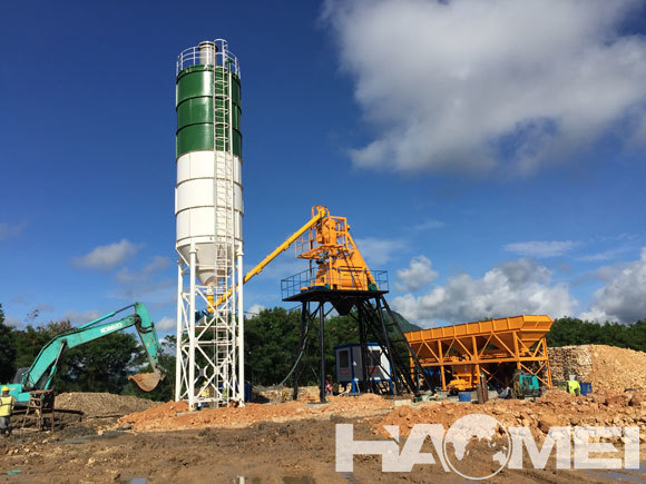 skip type concrete batching plant