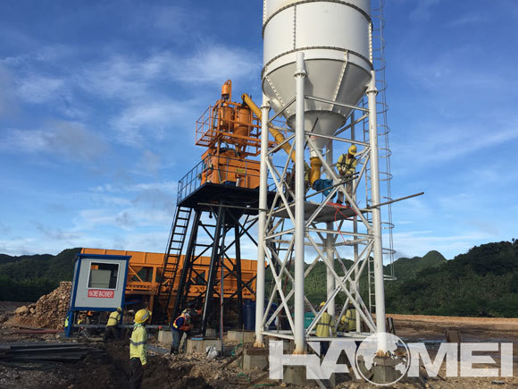 wet concrete batching plant