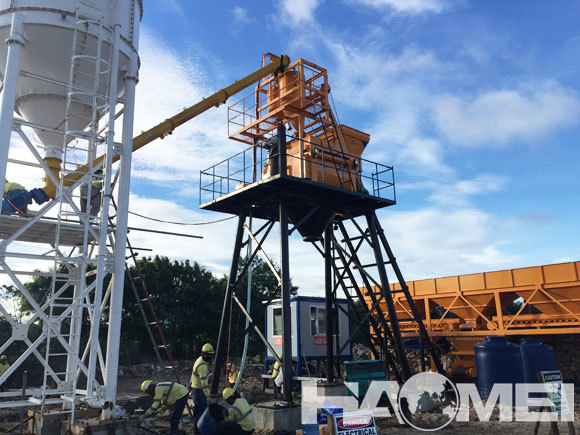 wet concrete batching plant