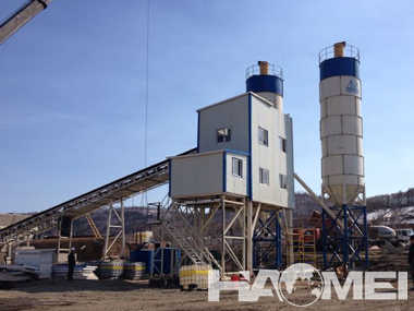HZS90 concrete batching plant