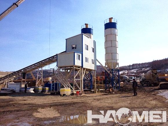 HZS90 concrete batching plant