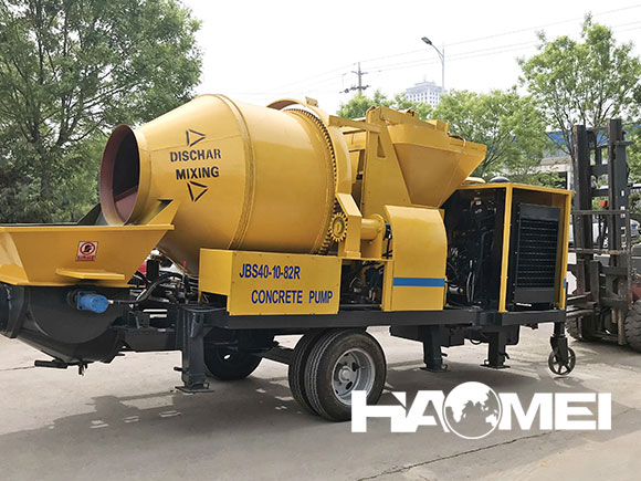 concrete mixer and pump