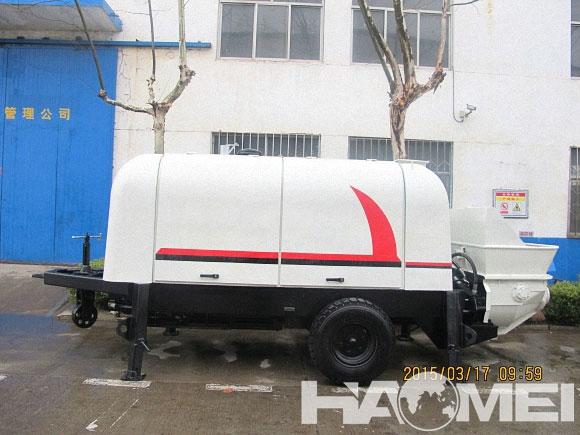 transcrete trailer concrete pump