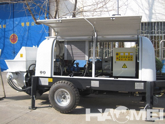 trailer mounted concrete pump