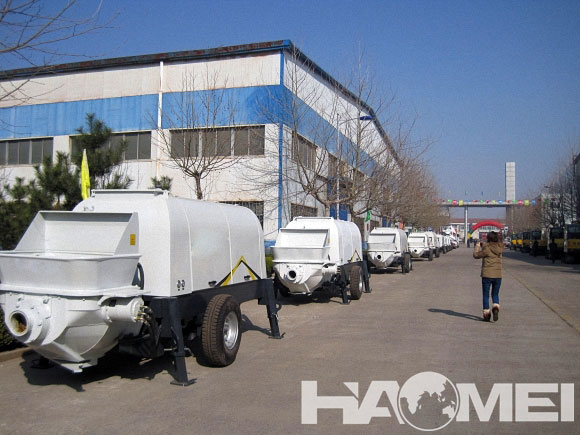 concrete pump trailer mounted